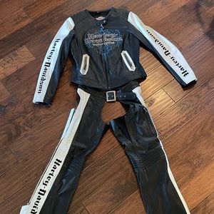 Harley Davidson Set of Motorcycle Leathers Bling!